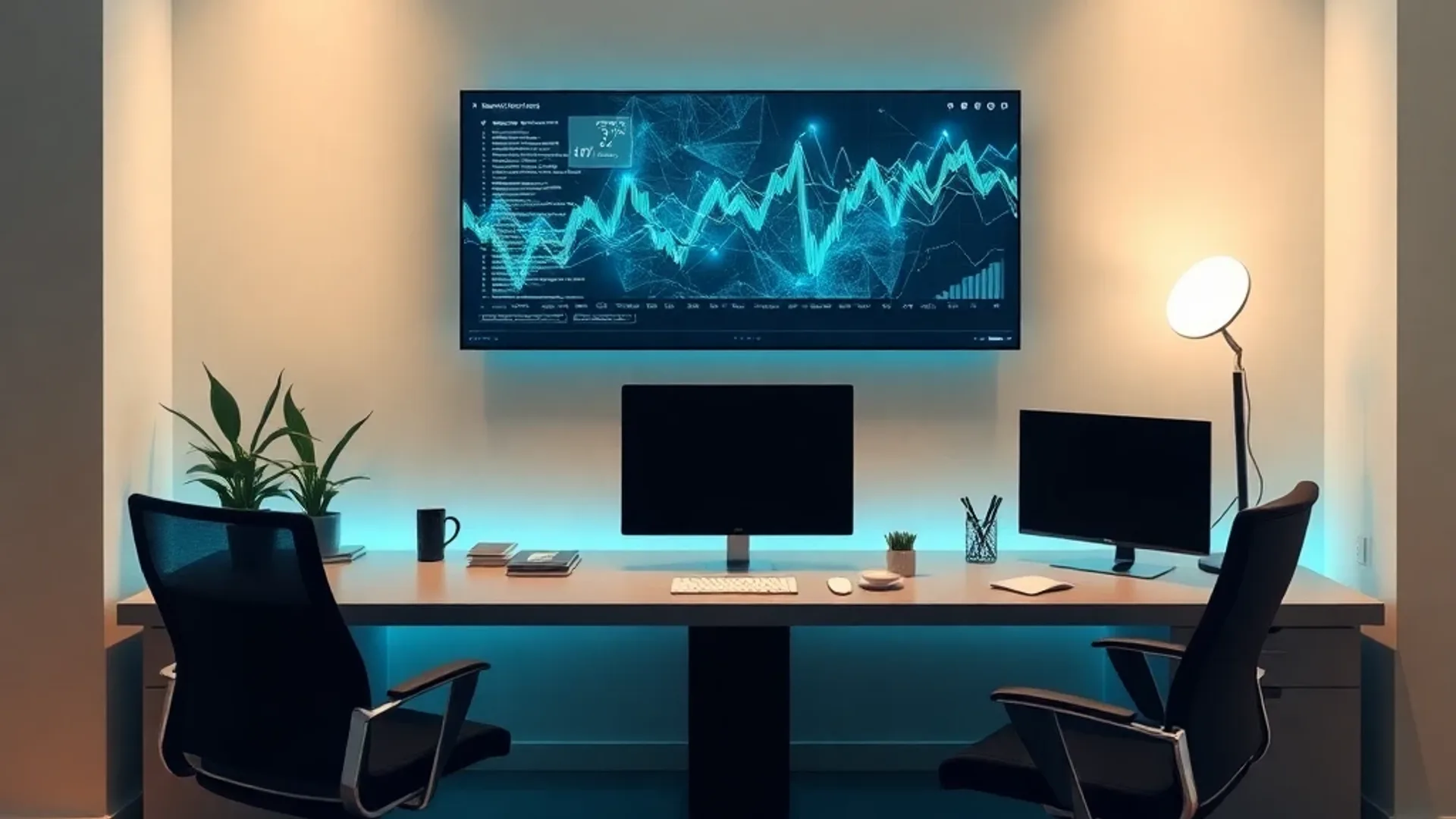 Premium financial advisory workspace — Hero image for finance websites