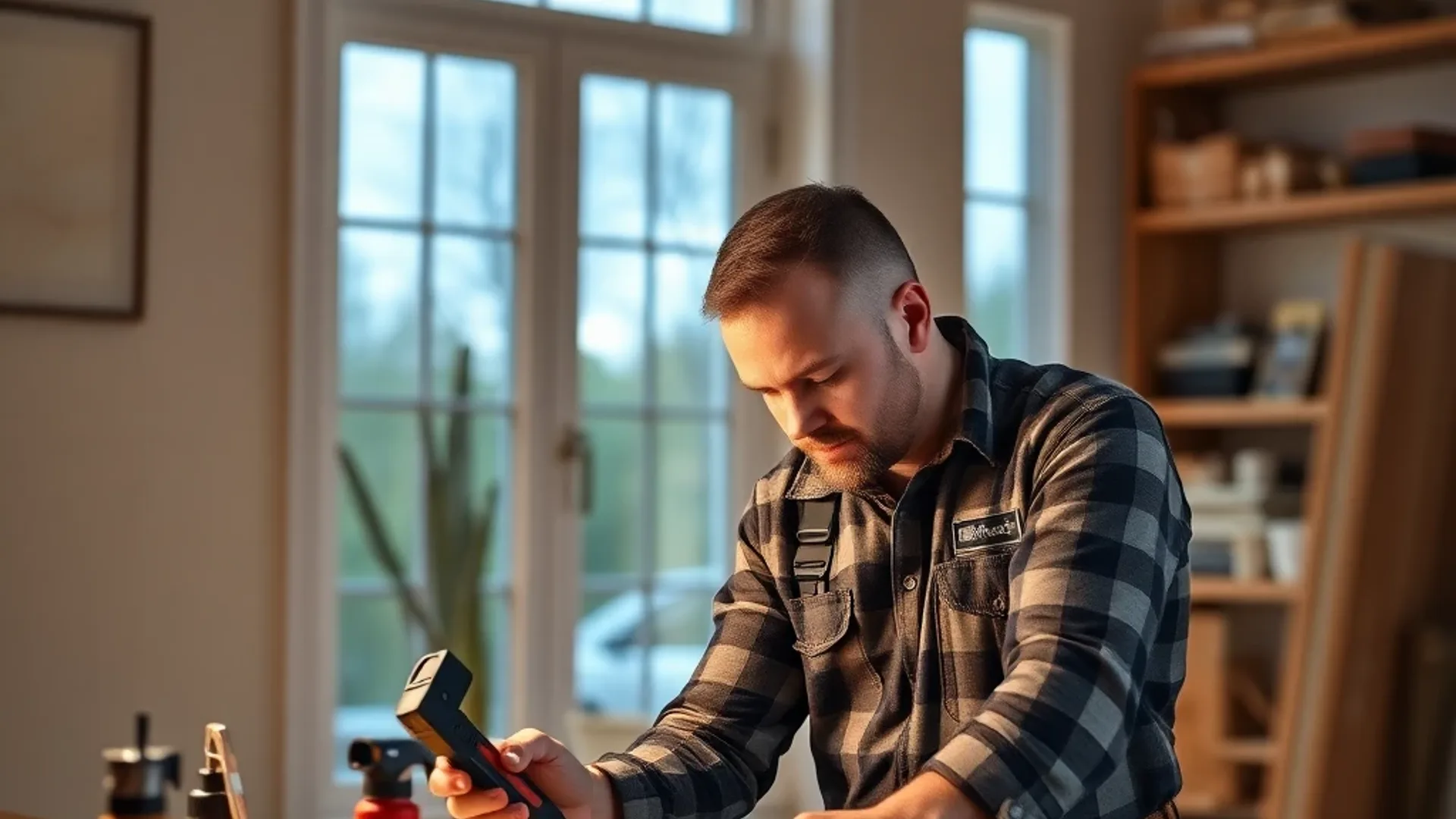 Expert technician completing a premium home upgrade — Home Services AI imagery by photosby.ai